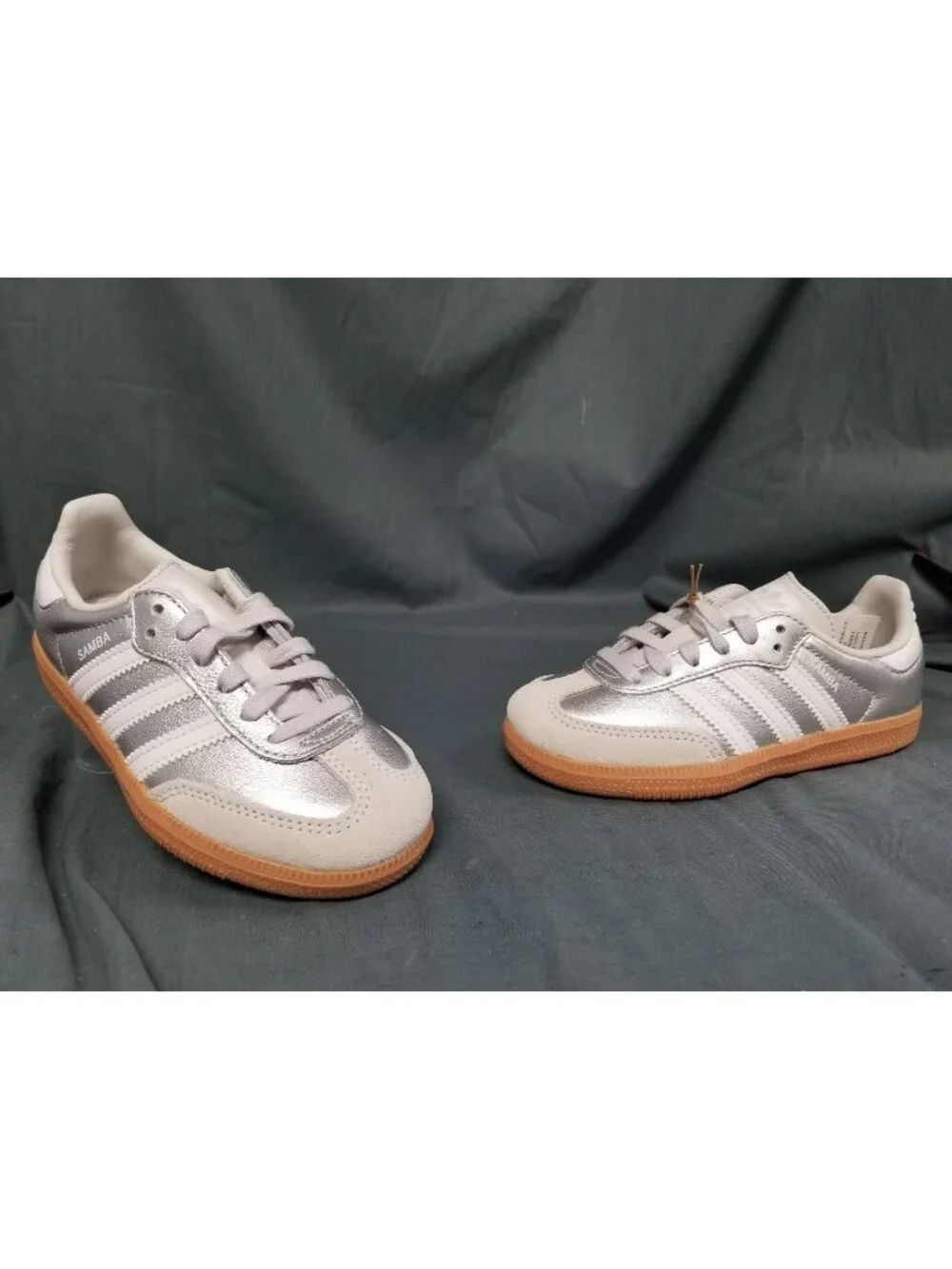 Adidas Samba OG C (PS) Silver White Gum KK2344 Kids Size 12 NEW NO BOX